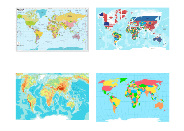 mapa múndi diversos pacote mapas