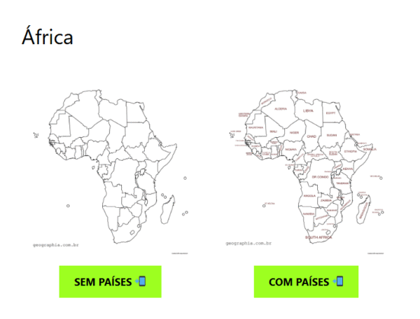 mapas áfrica pacote mapas