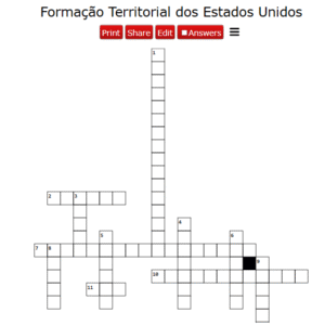 Cruzadinha Estados Unidos da América 🇺🇸