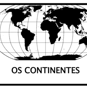 thumb lap books dos continentes preto e branco